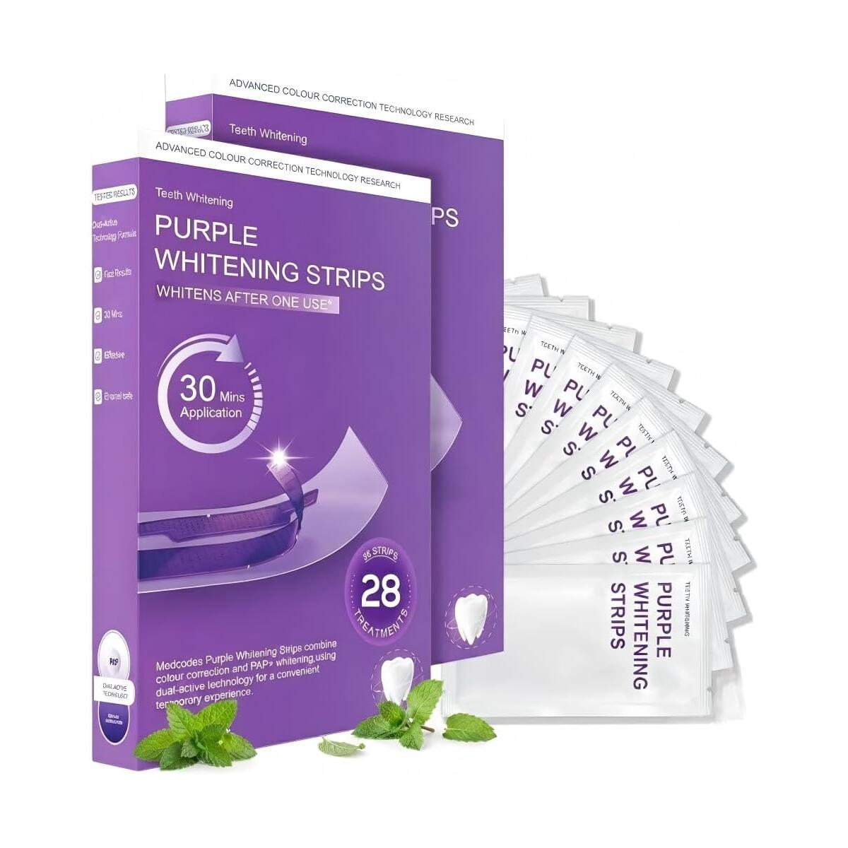 Teeth whitening Strips, Pap Formula Purple Whitening, Gentle Formula