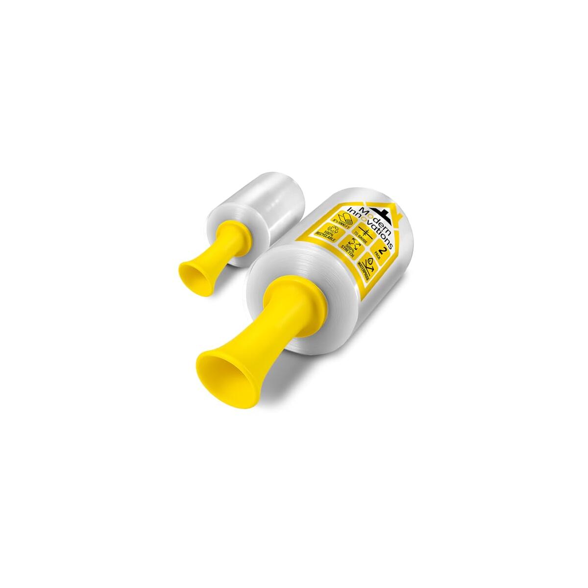 Mini Stretch Wrap 5 Inch Plastic Stretch Film for Pallet Wrap - Stretch Wrap for Moving Supplies - 5 Inch x 1000 Feet, 70 Gauge, 2 Pack with Handles