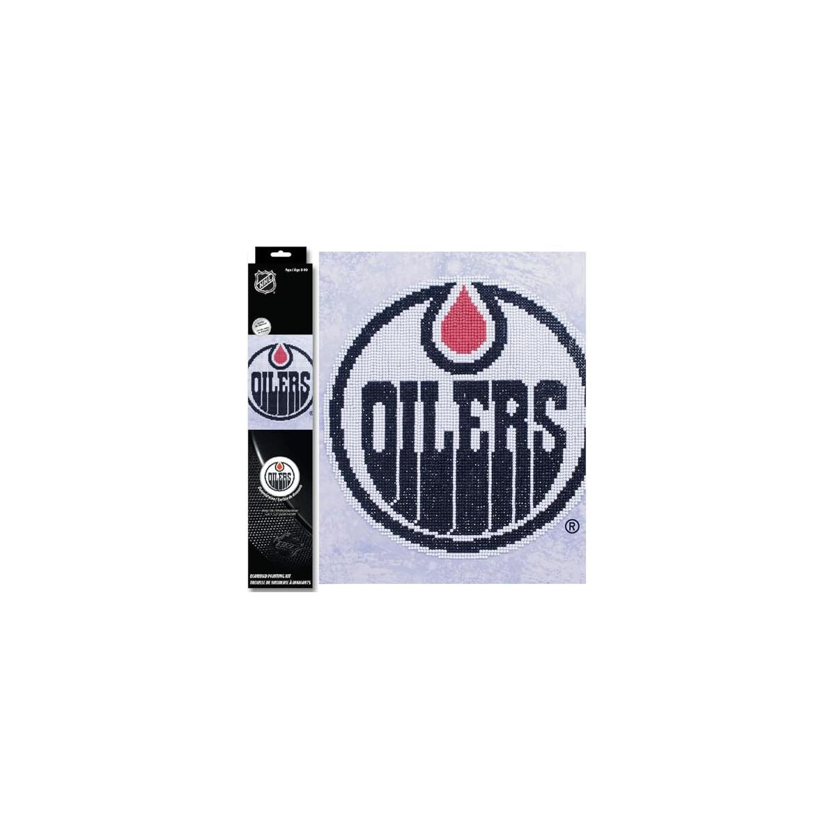 DIAMOND DOTZ NHL Edmonton Oilers Hockey Diamond Painting Kits for Adults - Diamond Art Kits a Relaxing Creative Craft Kit with Dotz Gems 12.6
