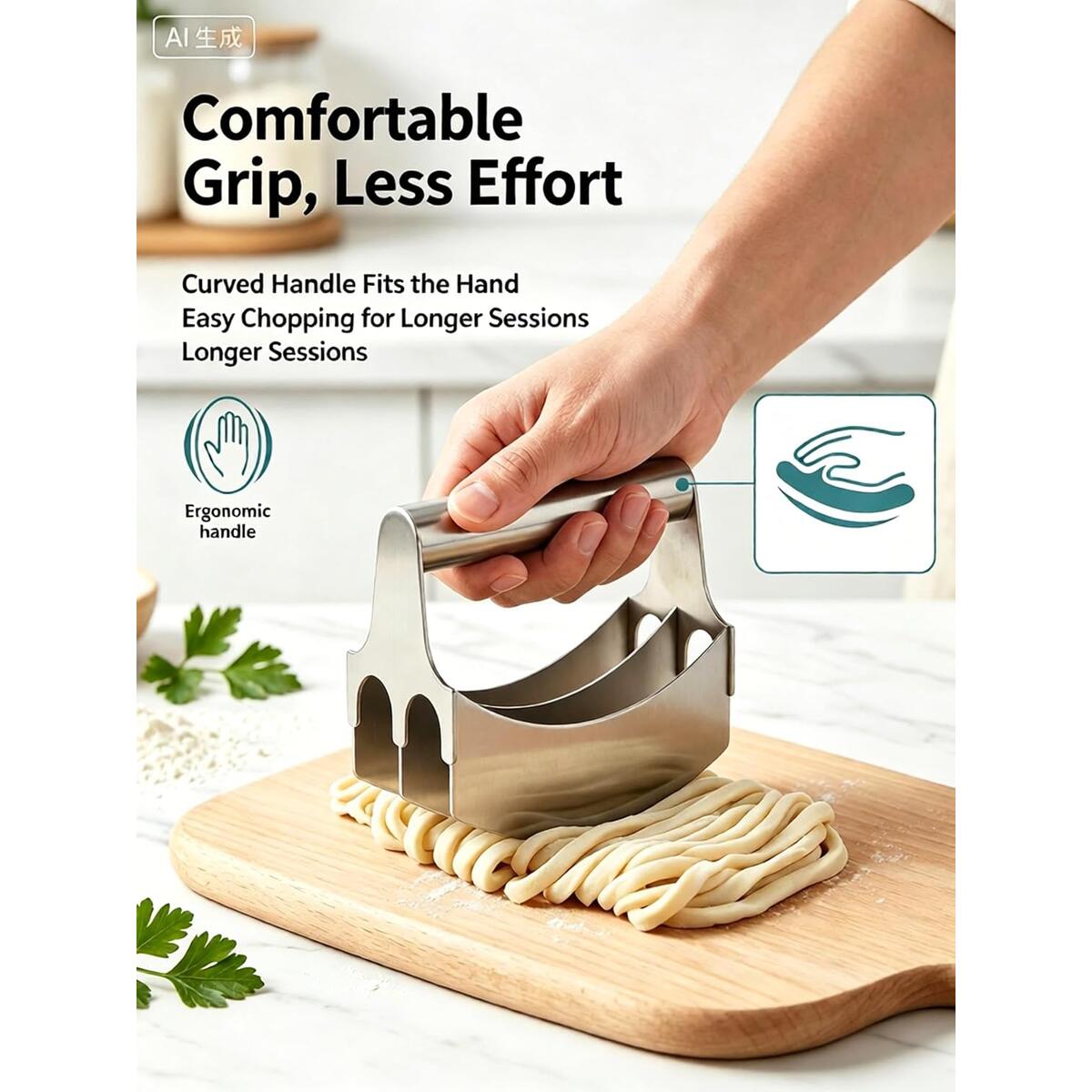 Multi-Blade 304 Stainless Steel Hand Held Herb Chopper
