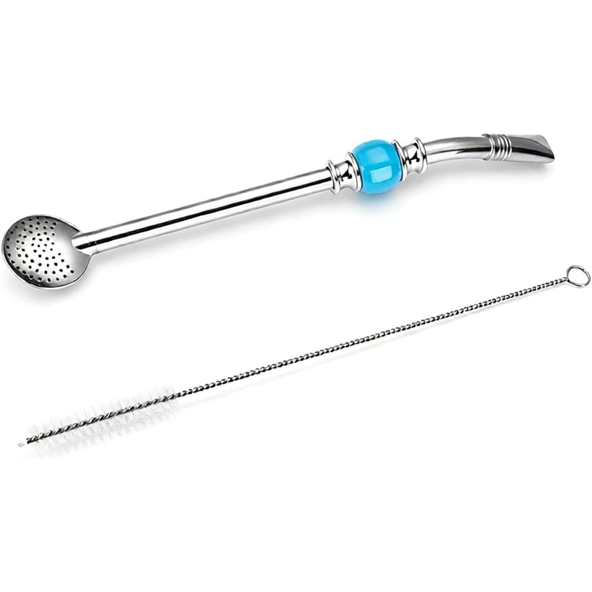 304 Stainless Steel Bombilla Straw Spoon with Filter