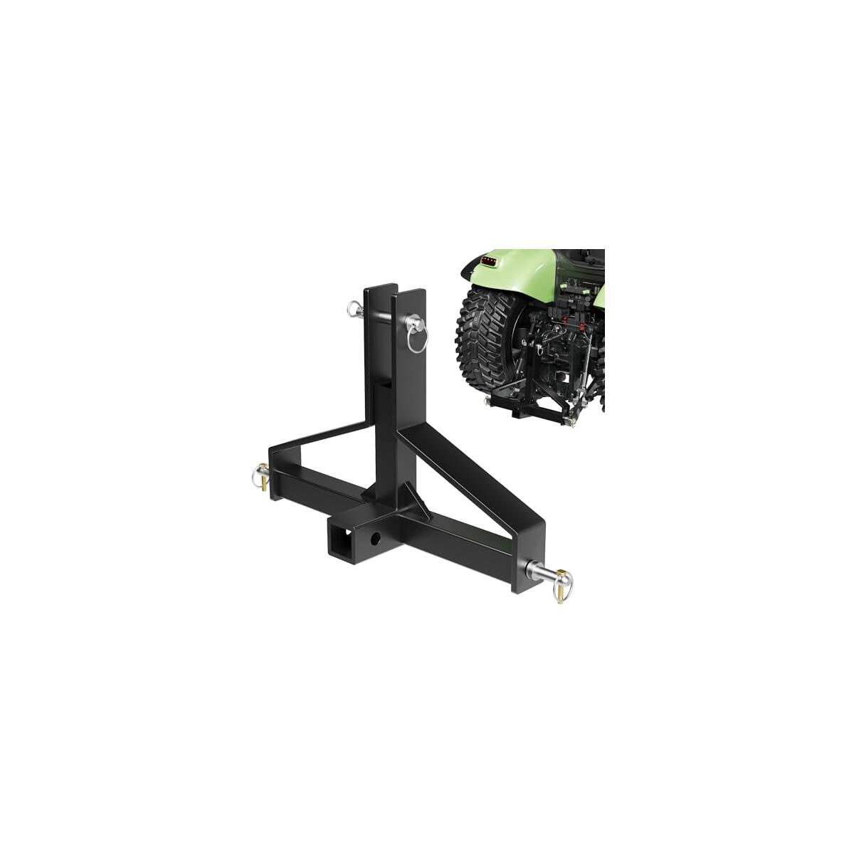 3 Point Hitch 2" Receiver,Quick Hitch Trailer Attachments Compatible Category 1,Tractor Accessories Mover Drawbar Hitch, 3 Pt Quick Hitch Farm Equipment and Subcompact Trailer Hitch