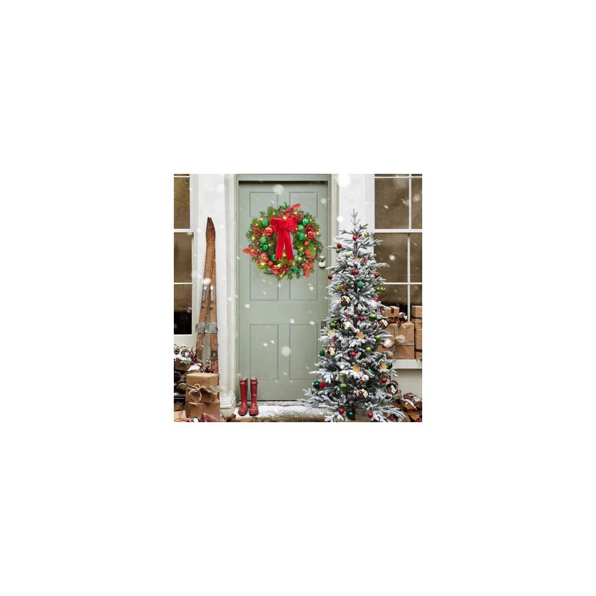 Garveehome Pre Lit Christmas Wreath Deals - RebateKey