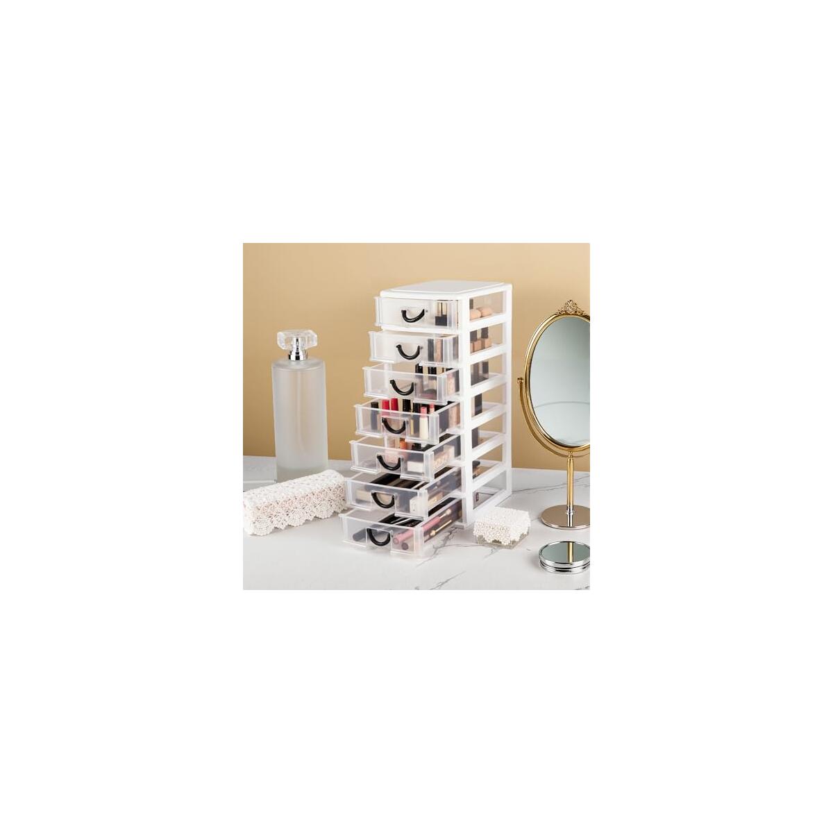 Mini Drawer Organizer With 7 Clear Storage Drawer Deal - RebateKey