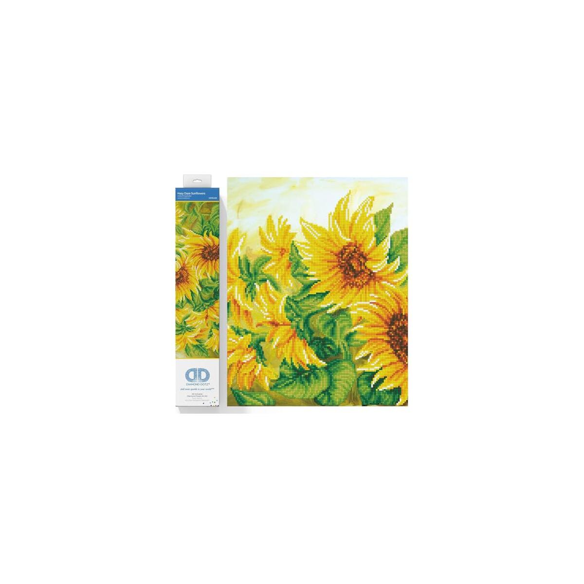 DIAMOND DOTZ Hazy Daze Sunflowers Diamond Painting Kits for Adults - Diamond Art Kits a Relaxing Creative Craft Kit with Dotz Gems 16.1x22.4