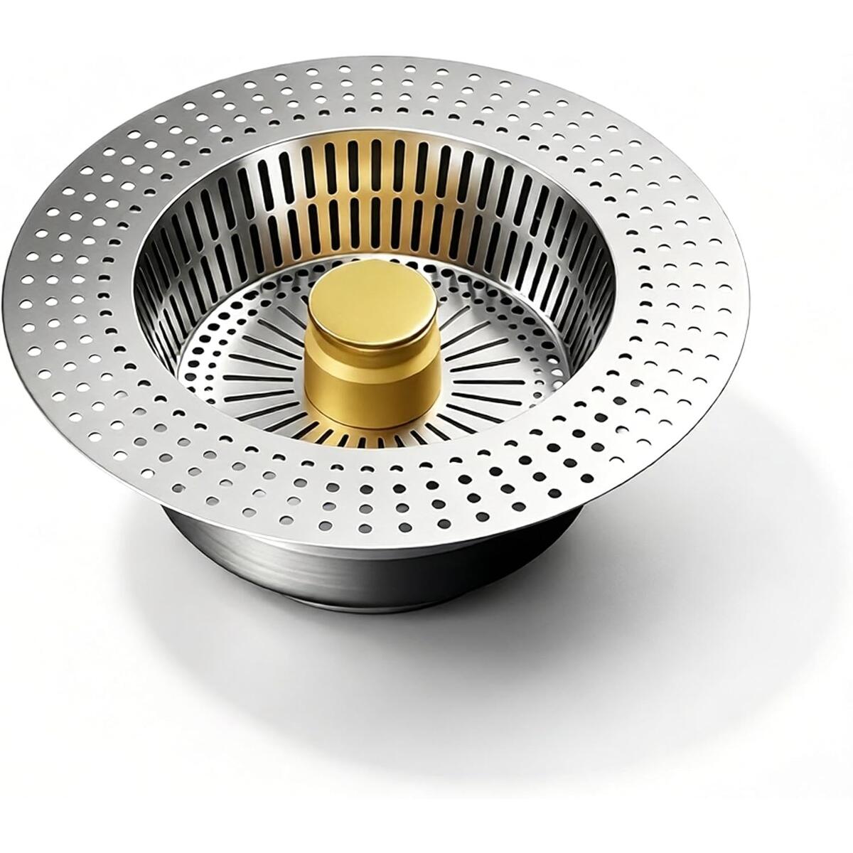 Pop-Up Kitchen Sink Drain Strainer with Filter Basket