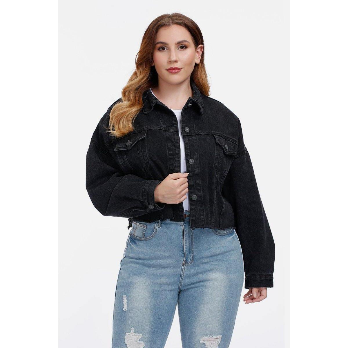 Cropped Black Denim Jacket Promo Code - RebateKey