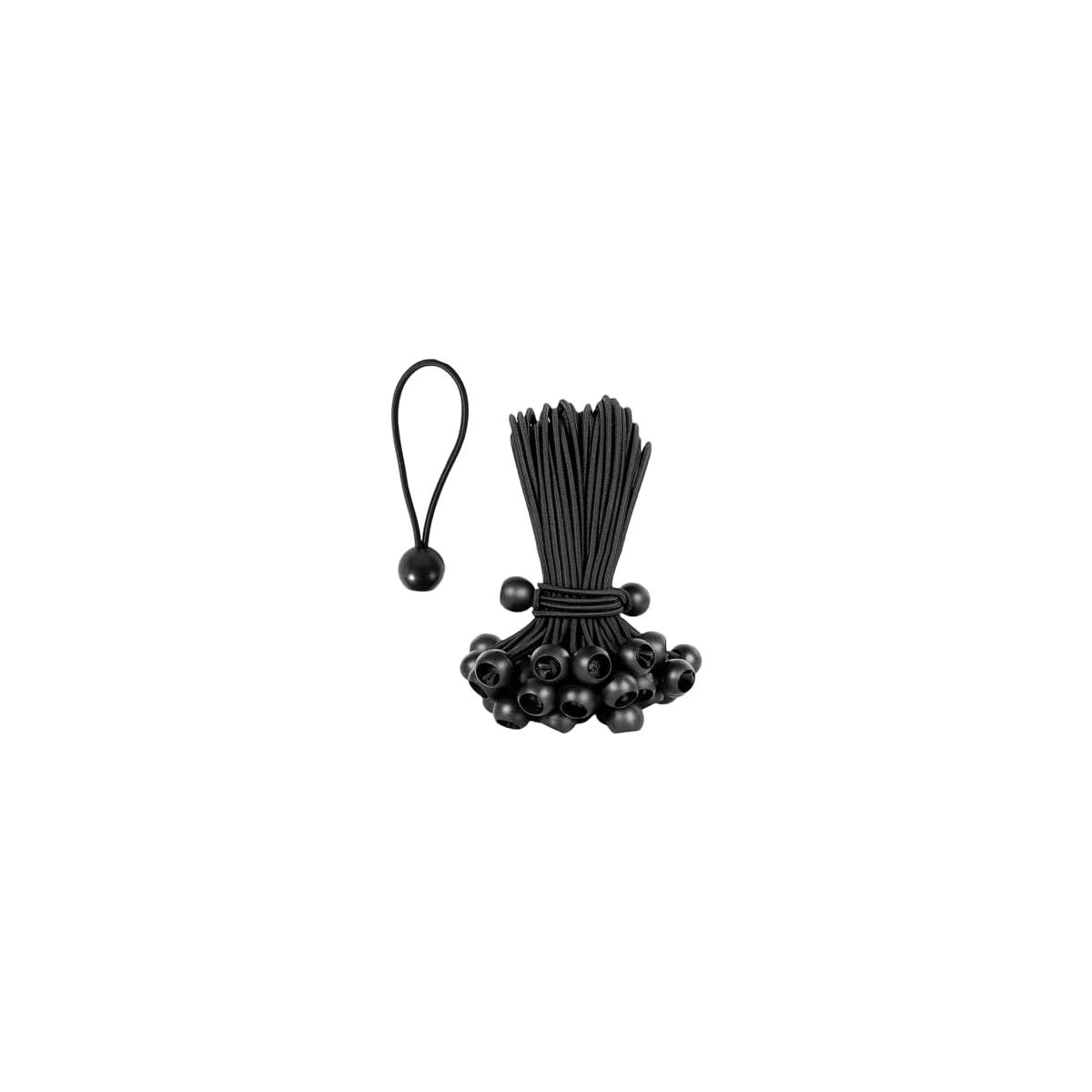 Elastic Cord with Ball, Rubber Tensioner, for Garden Curtains, Pavilions, Tents, Banners, Posters