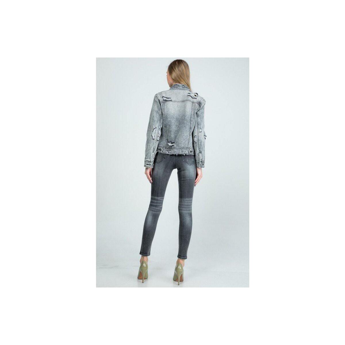 Distressed Gray Denim Jacket Coupons - RebateKey