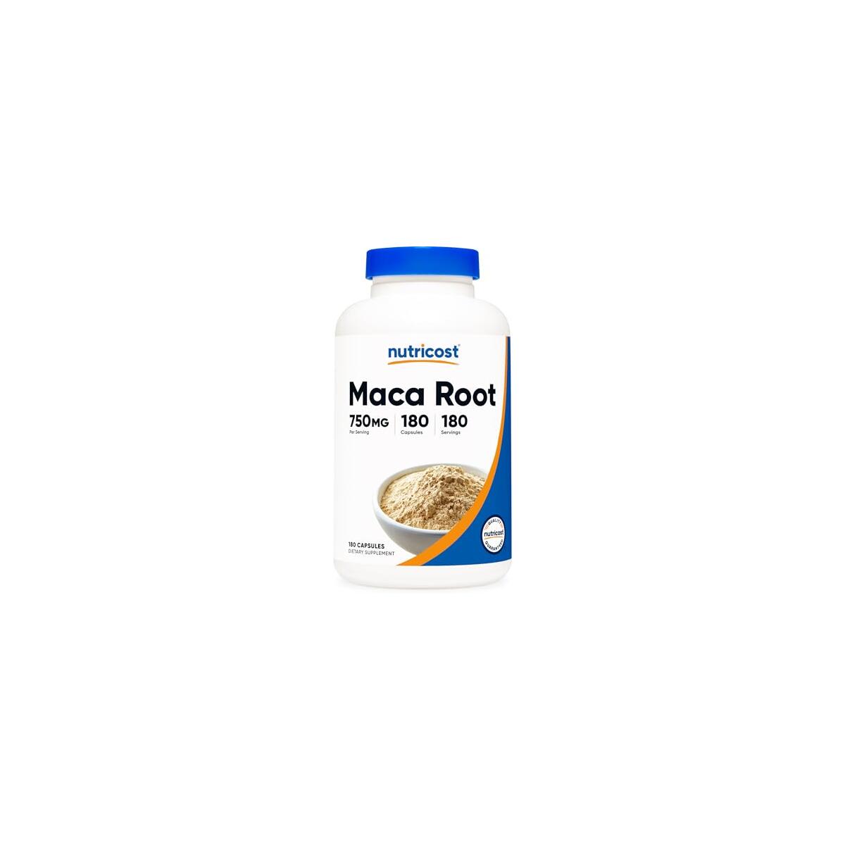 Nutricost Maca Root Capsules (Lepidium meyenii) 750mg, 180 Capsules, 180 Servings