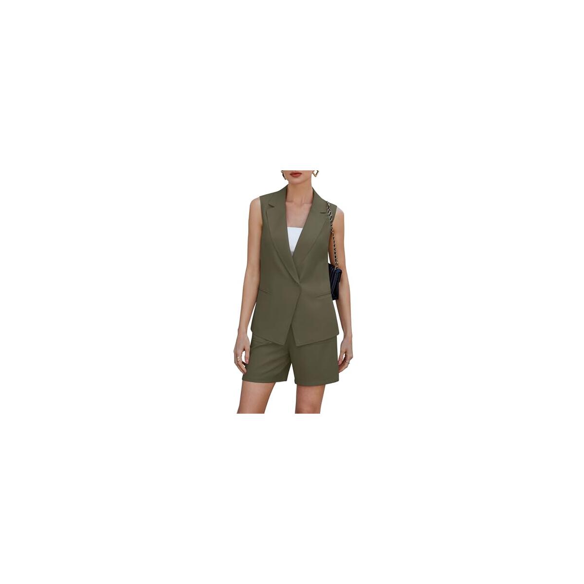 Two Piece Short Sets For Women Blazer Suit Single Coupons - RebateKey