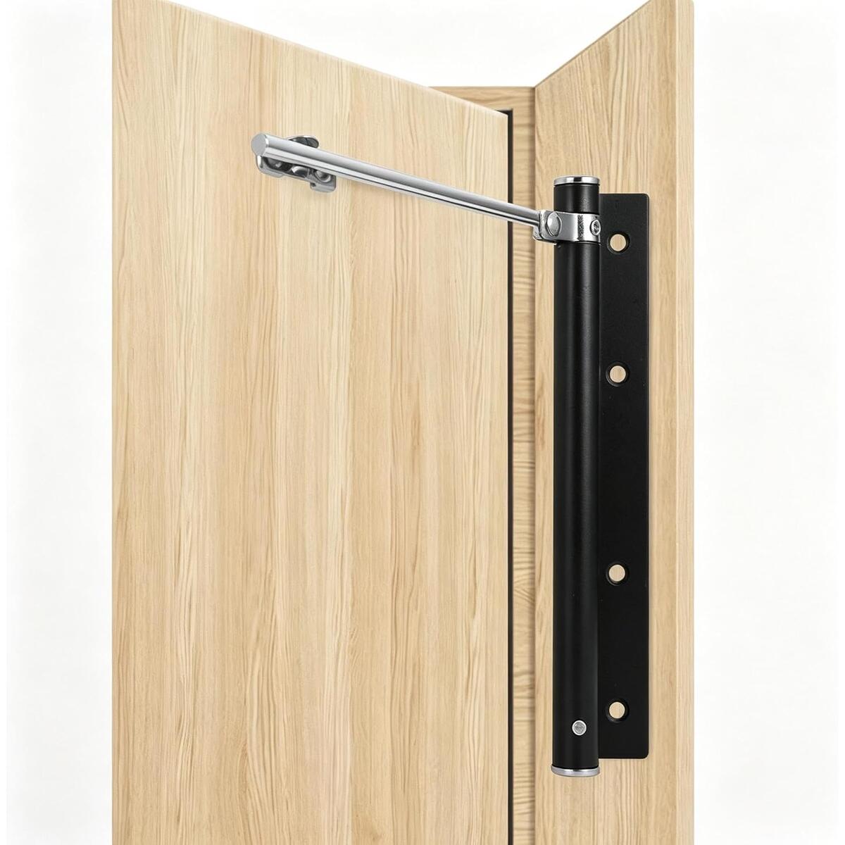 Mini Stainless Steel Automatic Spring Door Closer, Matte Black
