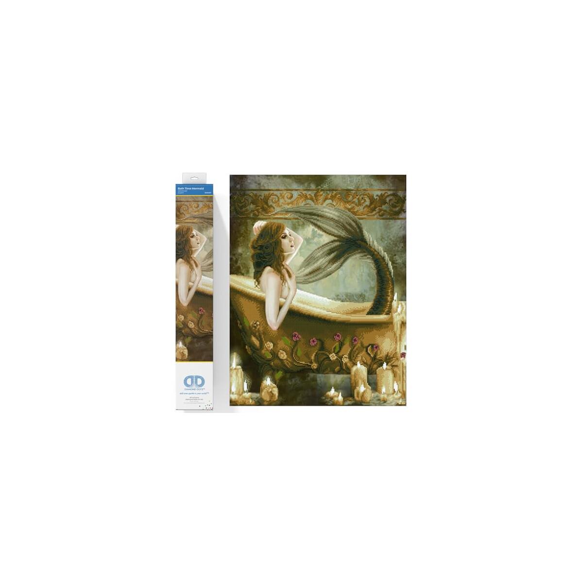 DIAMOND DOTZ Bath time Mermaid Diamond Painting Kits for Adults - Diamond Art Kits a Relaxing Creative Craft Kit with Dotz Gems 26.8x20.5