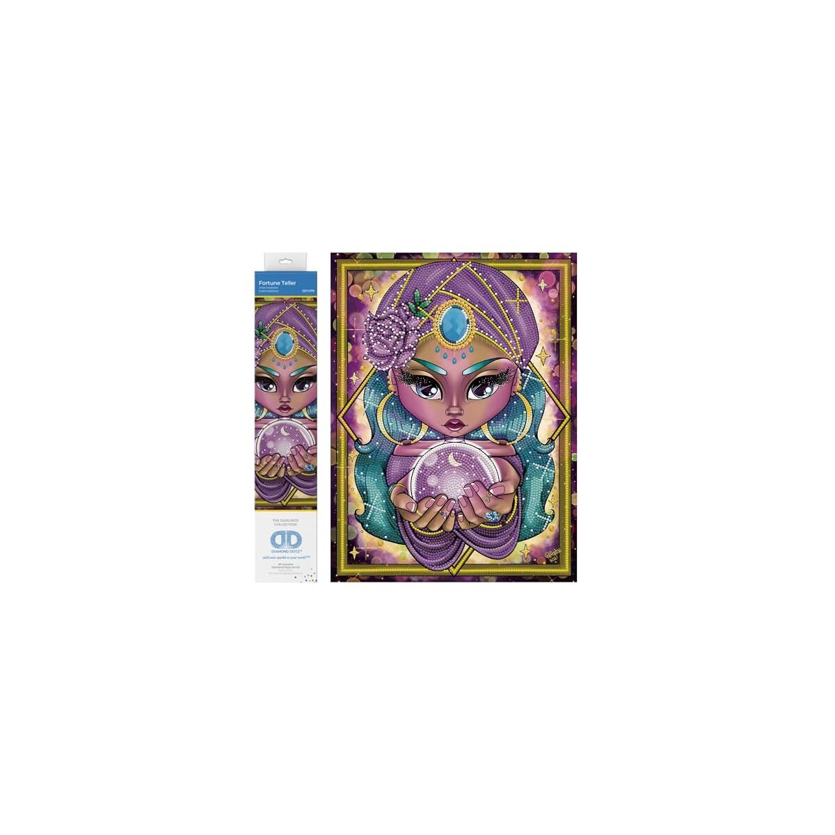DIAMOND DOTZ Fortune Teller Women Diamond Painting Kits for Adults - Diamond Art Kits a Relaxing Creative Craft Kit with Dotz Gems 15.8"x11.8"