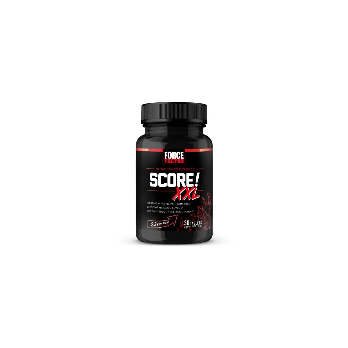 Force Factor Score! XXL Nitric Oxide Booster Supplement for Men with L-Citrulline, Horny Goat Weed, Black Maca, & Tribulus Terrestris to Increase Stamina, Energy, and Physical Performance, 30 Tablets