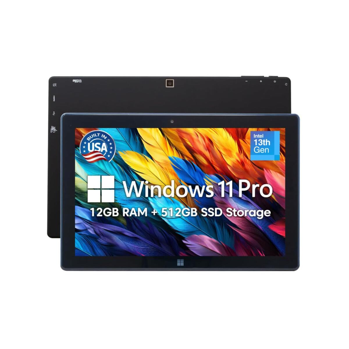 Fusion5 Built in USA 10.1&rdquo; Windows 11 Professional Tablet PC FWIN232 PRO N5, 12GB RAM, 512GB SSD, Intel 13th Gen, Full HD Windows Tablet, USB C, HDMI - 2 Year Full Warranty with Accidental Damage