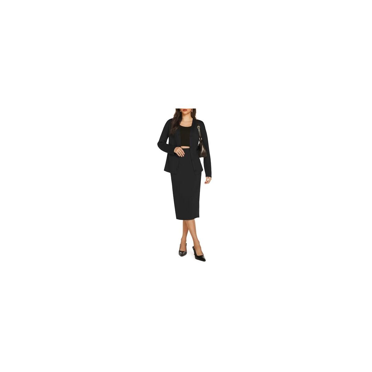 2 Piece Midi Skirt Sets Business Casual Coupon - RebateKey