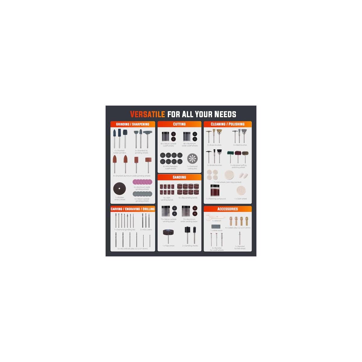 Katerk 420pcs Rotary Tool Accessories Kit Coupon - RebateKey