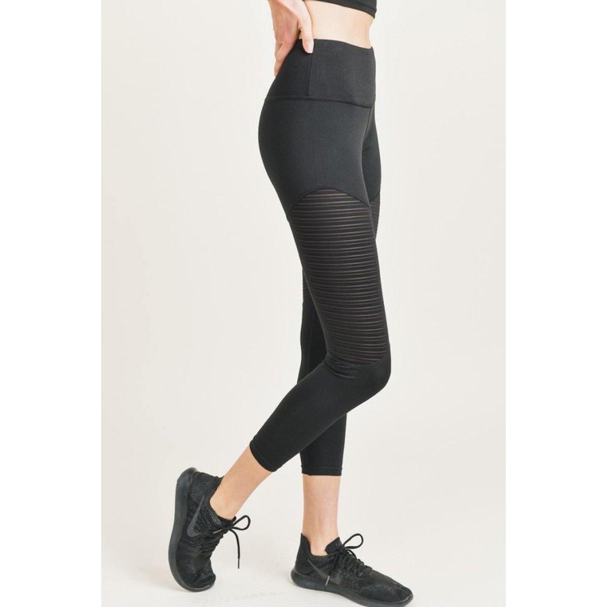 Stripe Mesh Cropped Yoga 1 Deal - RebateKey