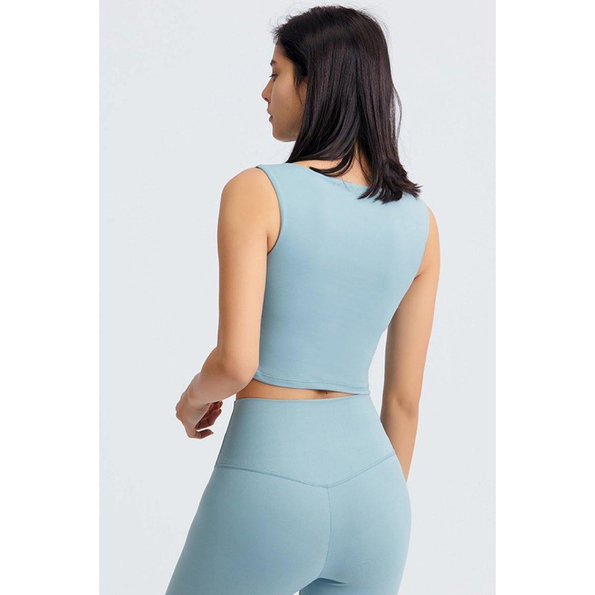 Sleeveless Keyhole Cropped Active Deals - RebateKey