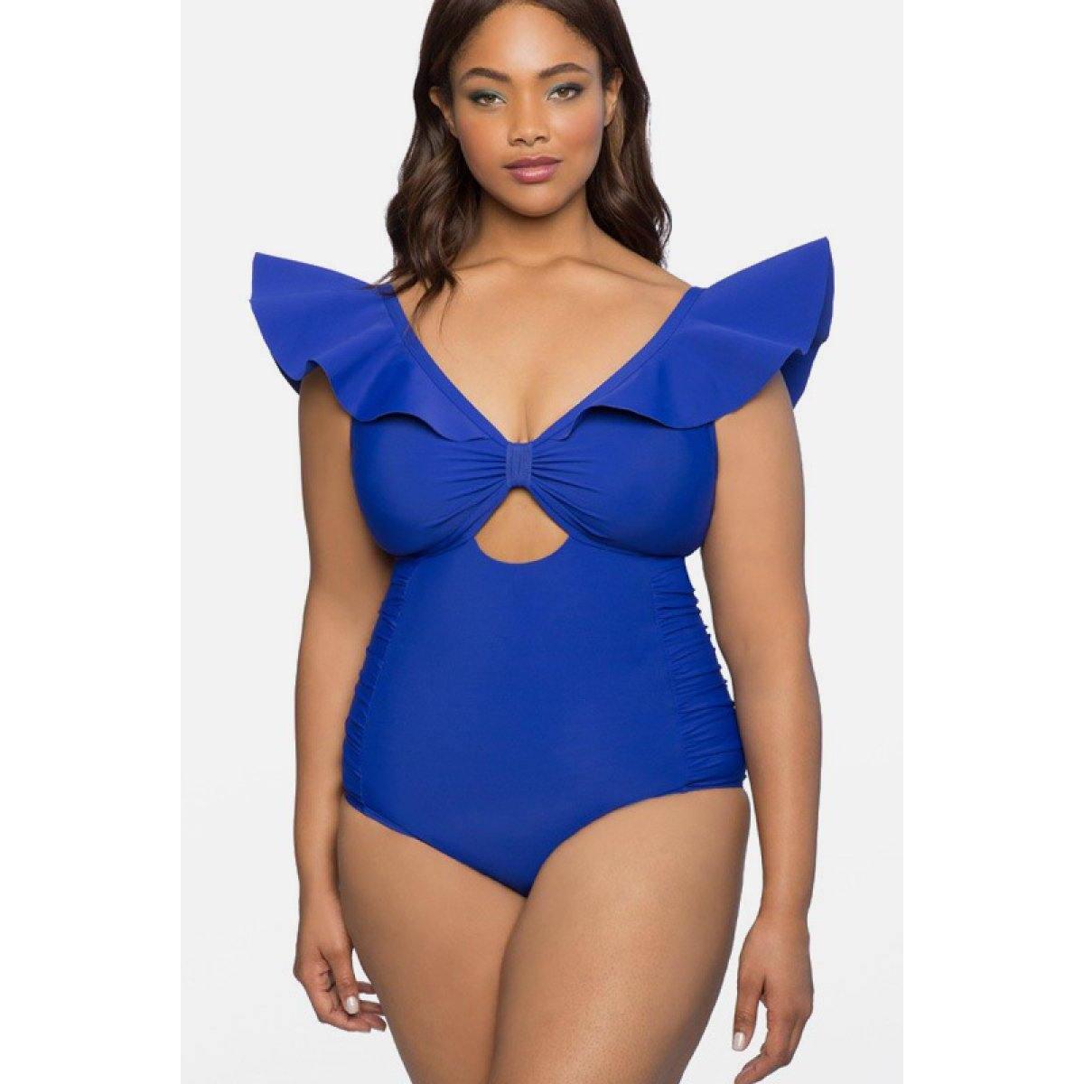 Ruffle Shoulder Cutout Swimwear Promo Codes - RebateKey