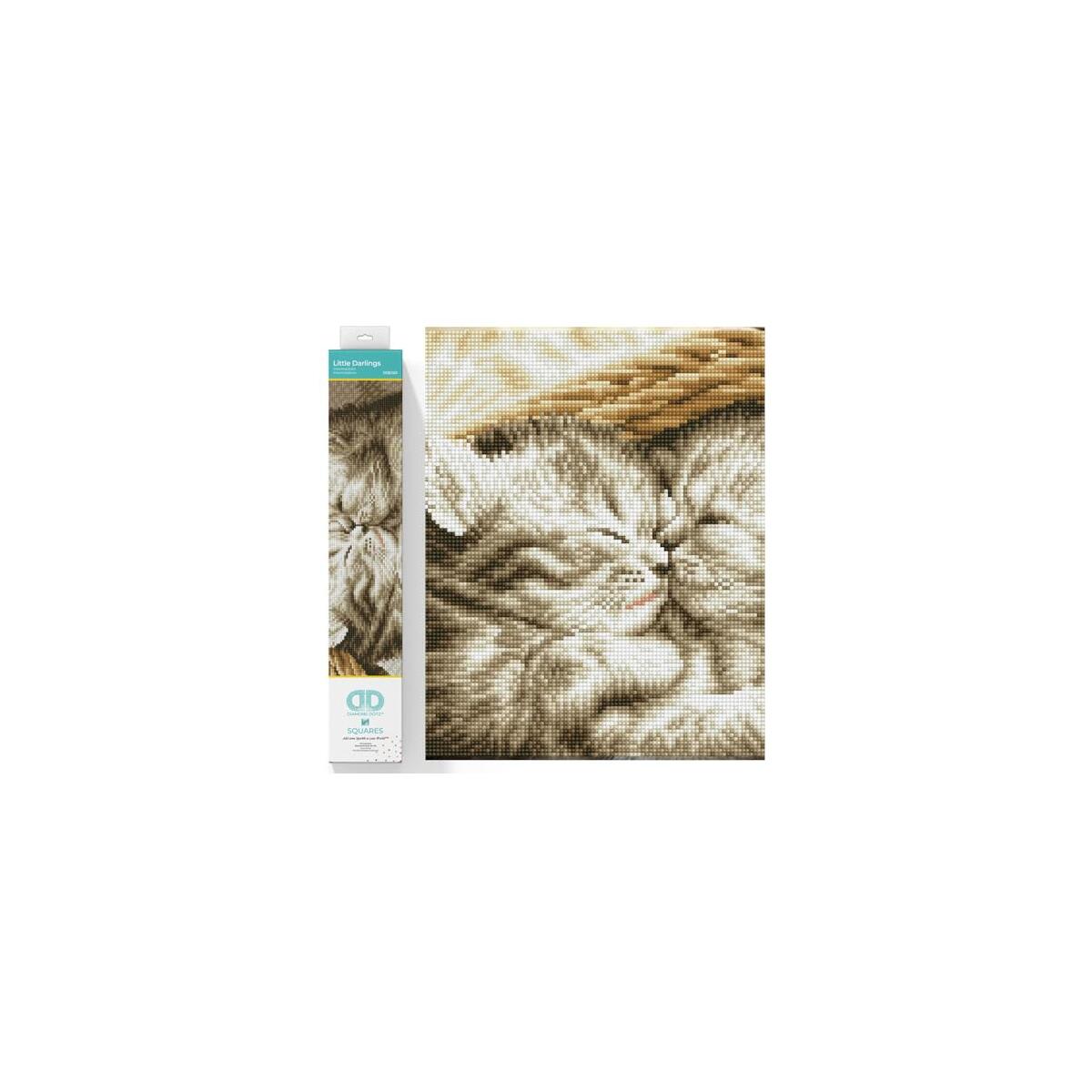 DIAMOND DOTZ Little Darlings Cat Diamond Painting Kits for Adults - Diamond Art Kits a Relaxing Creative Craft Kit with Dotz Gems 11.6"x16.3"
