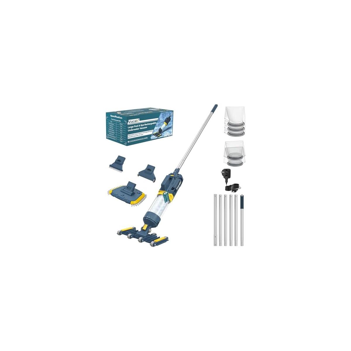 Vucaki 5-in-1 Handheld Pool Vacuum with 10.8FT Telescopic Pole &ndash; 14