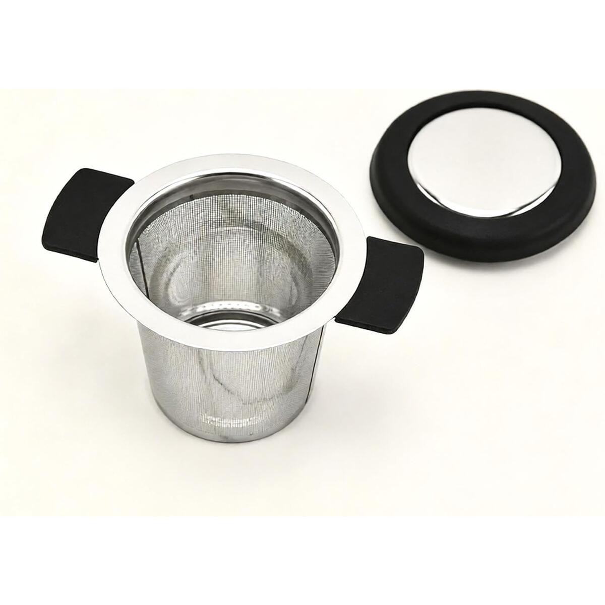 304 Stainless Steel Tea Infuser with Silicone Handle & Lid