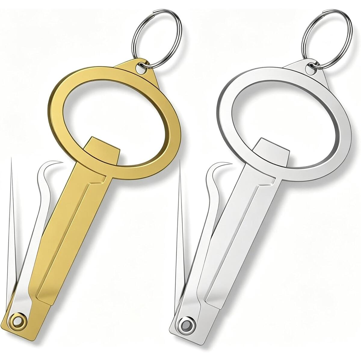 Folding Stainless Steel Toothpick with Bottle Opener
