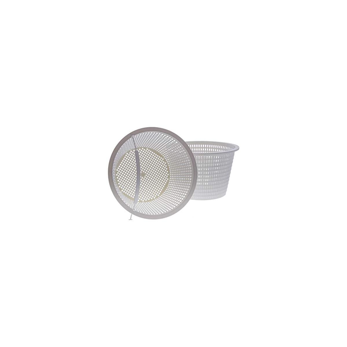 U.S. Pool Supply Swimming Pool Plastic Skimmer Replacement Basket (Set of 2) - Skimmer Basket for Inground Pool, Skim Filter Remove Leaves and Debris - 8" Top, 5.5" Bottom, 5" Deep - Not Weighted