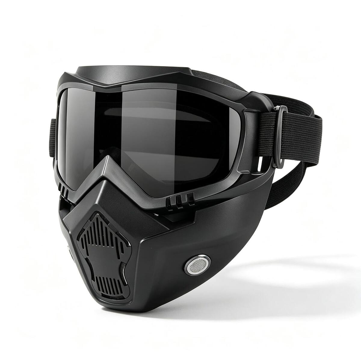 2-in-1 Detachable Full-Face Protective Mask with Dark Tint Lens