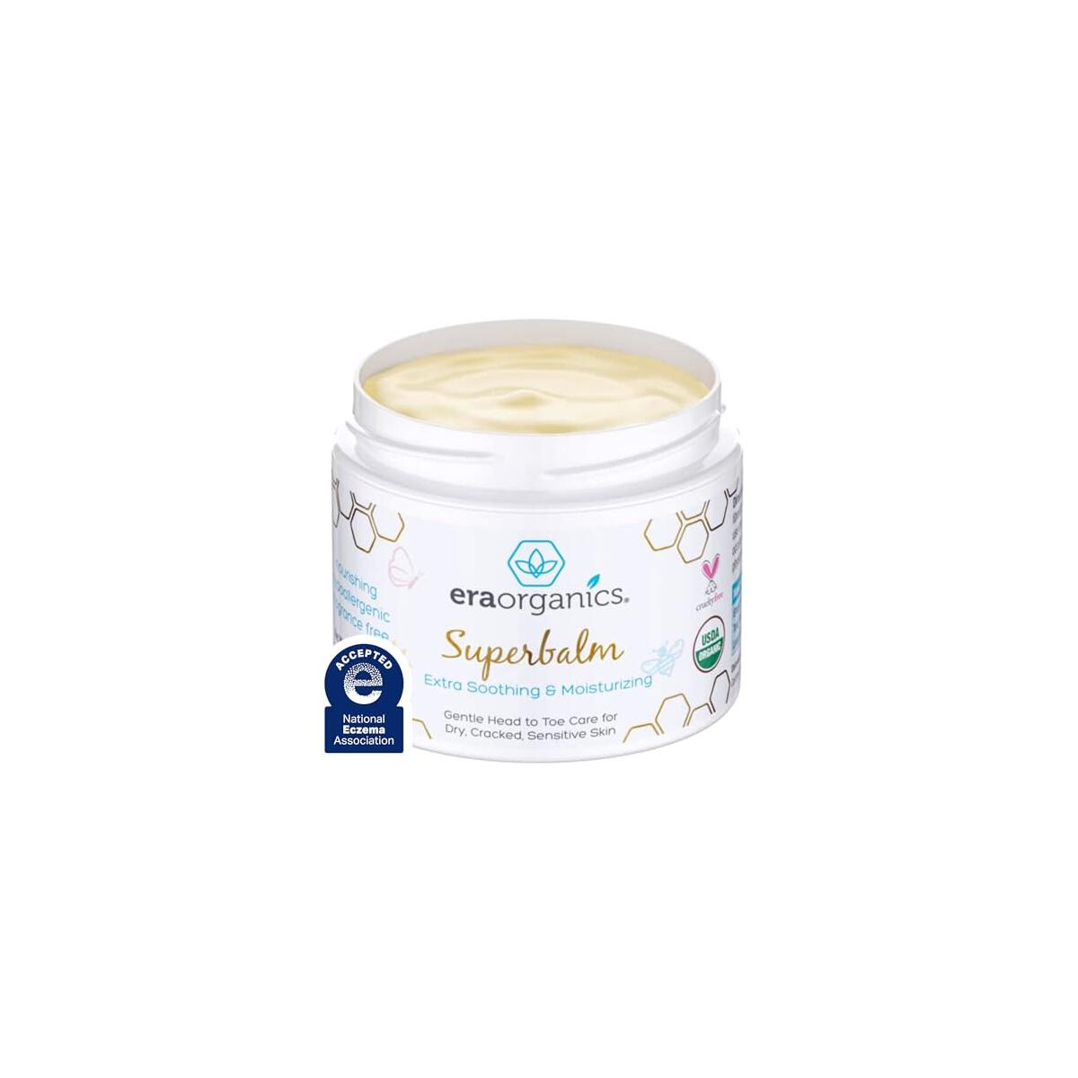 Era Organics Healing Ointment for Babies - USDA Certified Organic Natural Moisturizer Gentle on Sensitive Skin Prone To Baby Eczema, Cradle Cap (Infant Seborrheic Dermatitis), Rashes, Hives and More