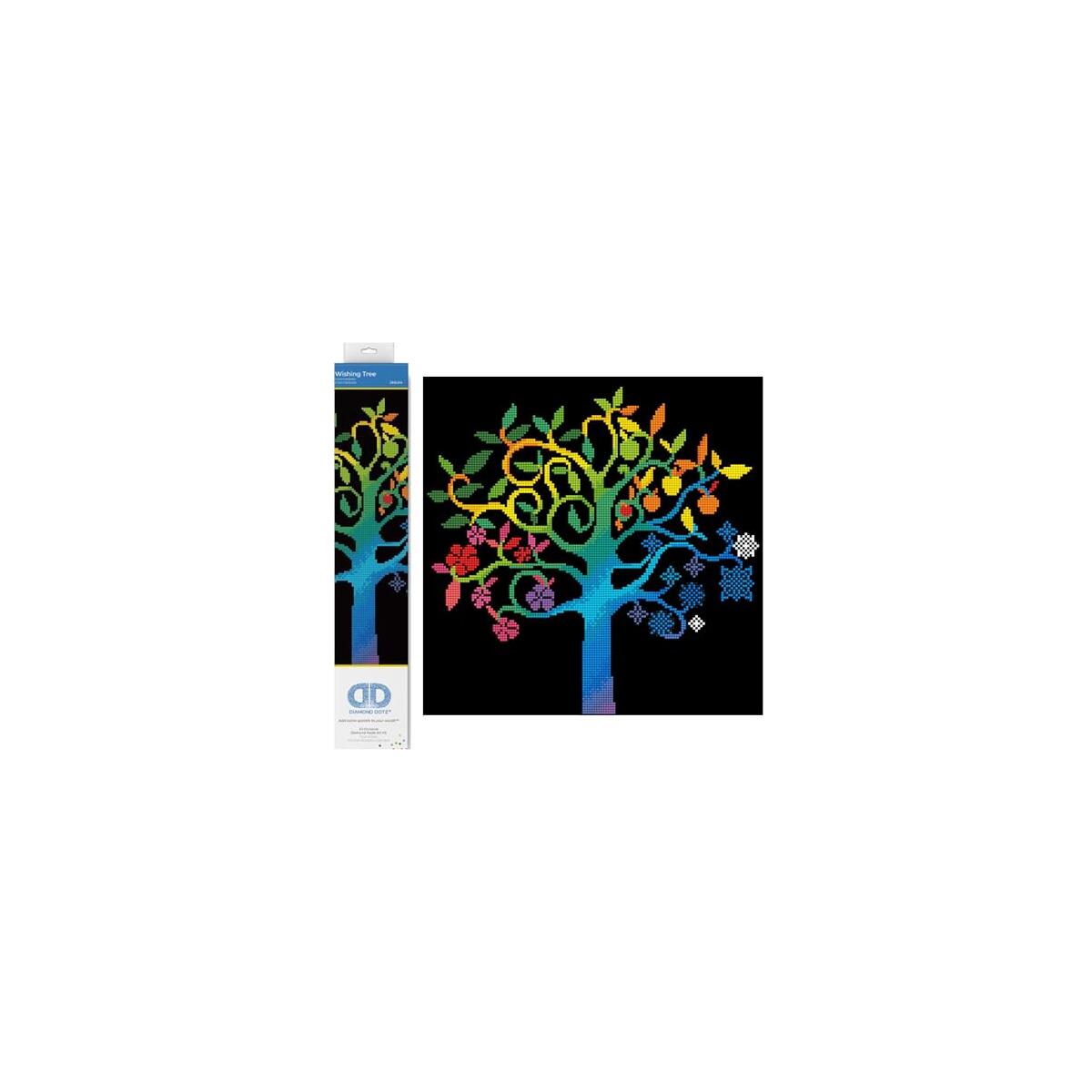 DIAMOND DOTZ Wishing Tree Nature Diamond Painting Kits for Adults - Diamond Art Kits a Relaxing Creative Craft Kit with Dotz Gems 16"x16"