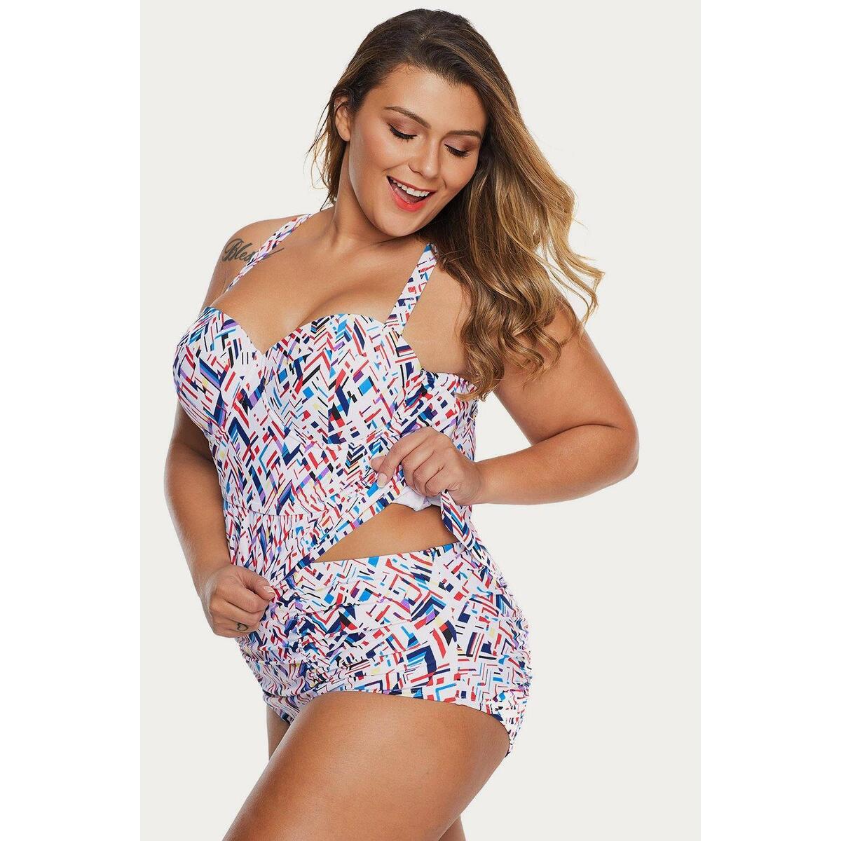 Chaotic Print Peplum Plus Promo Codes - RebateKey