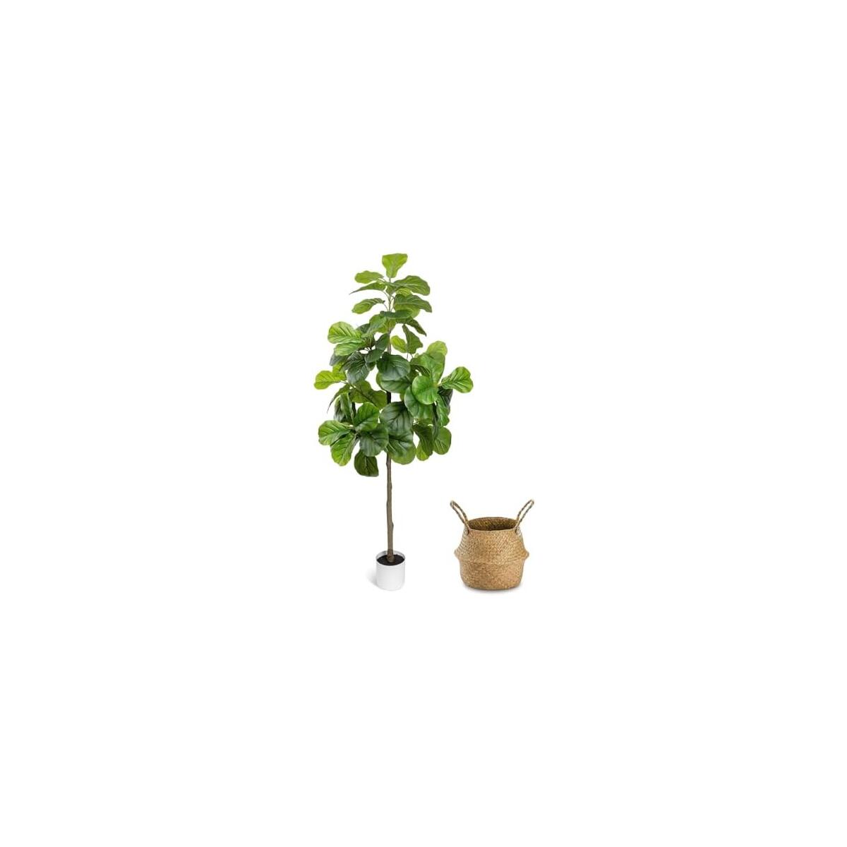 Artificial Fiddle Fig Tree 6ft Home Indoor Coupons - RebateKey