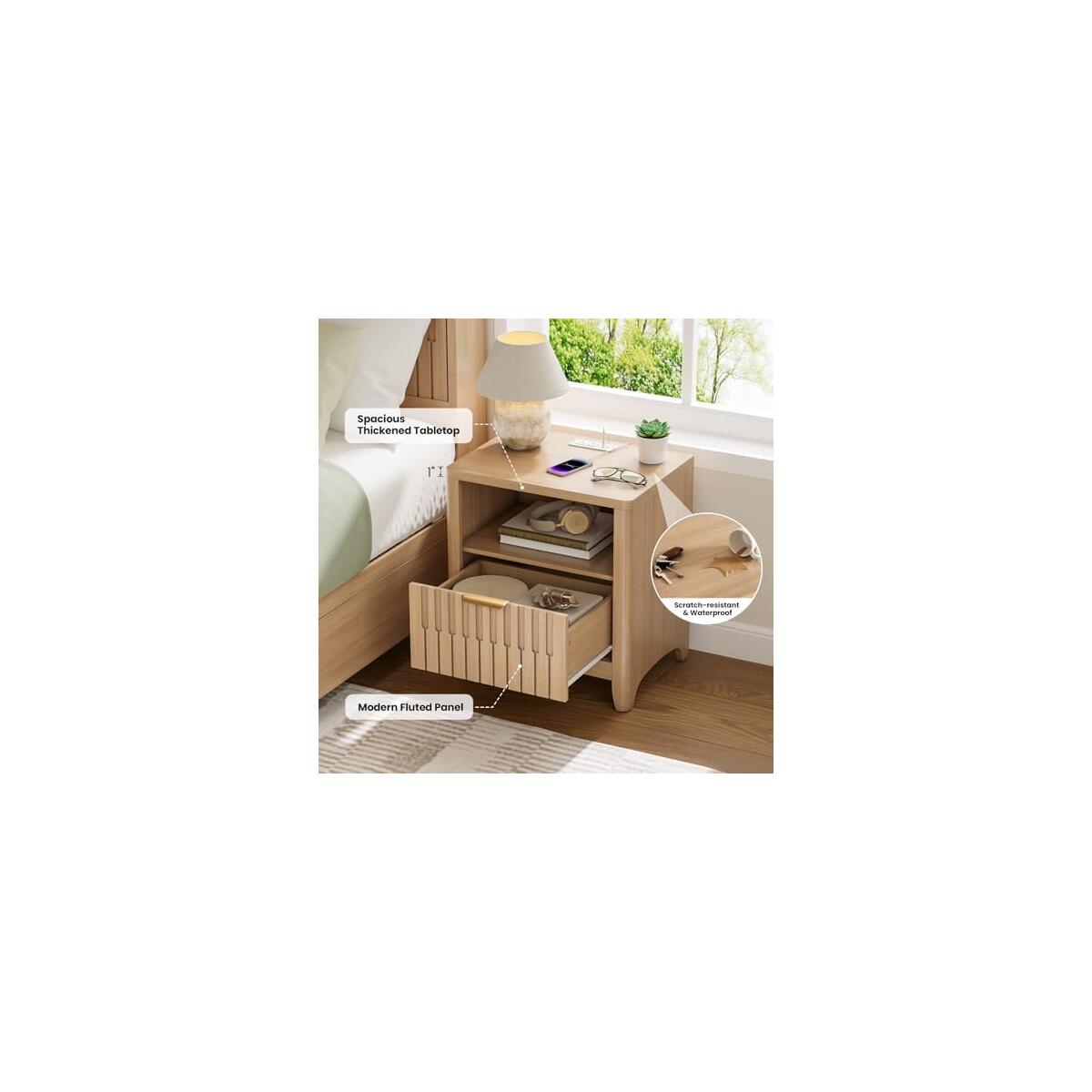 Fluted Nightstand Set Of Deals - RebateKey