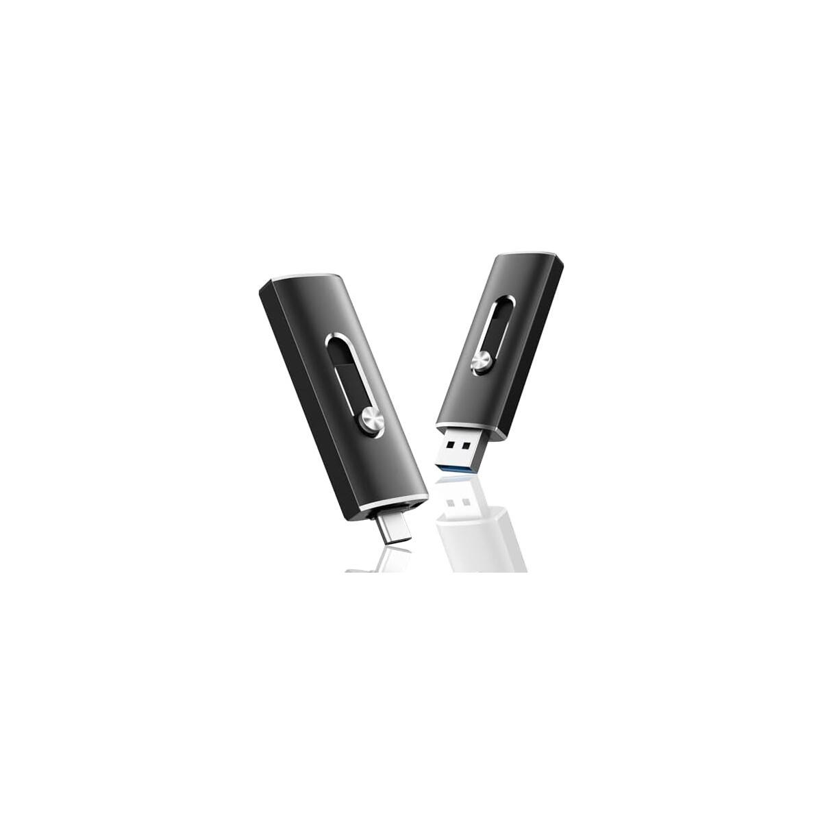 PRIME DAY DEAL! 128GB USB C Flash Drive Dual USB 3.2 Gen 1/USB 3.1 Gen 1 Type C & USB A Thumb Drive, 150MB/s 2-in-1 USB-C Memory Stick for iPhone 15/16/17, Android Phone, Tablet, MacBook, Computer (1 Pack)