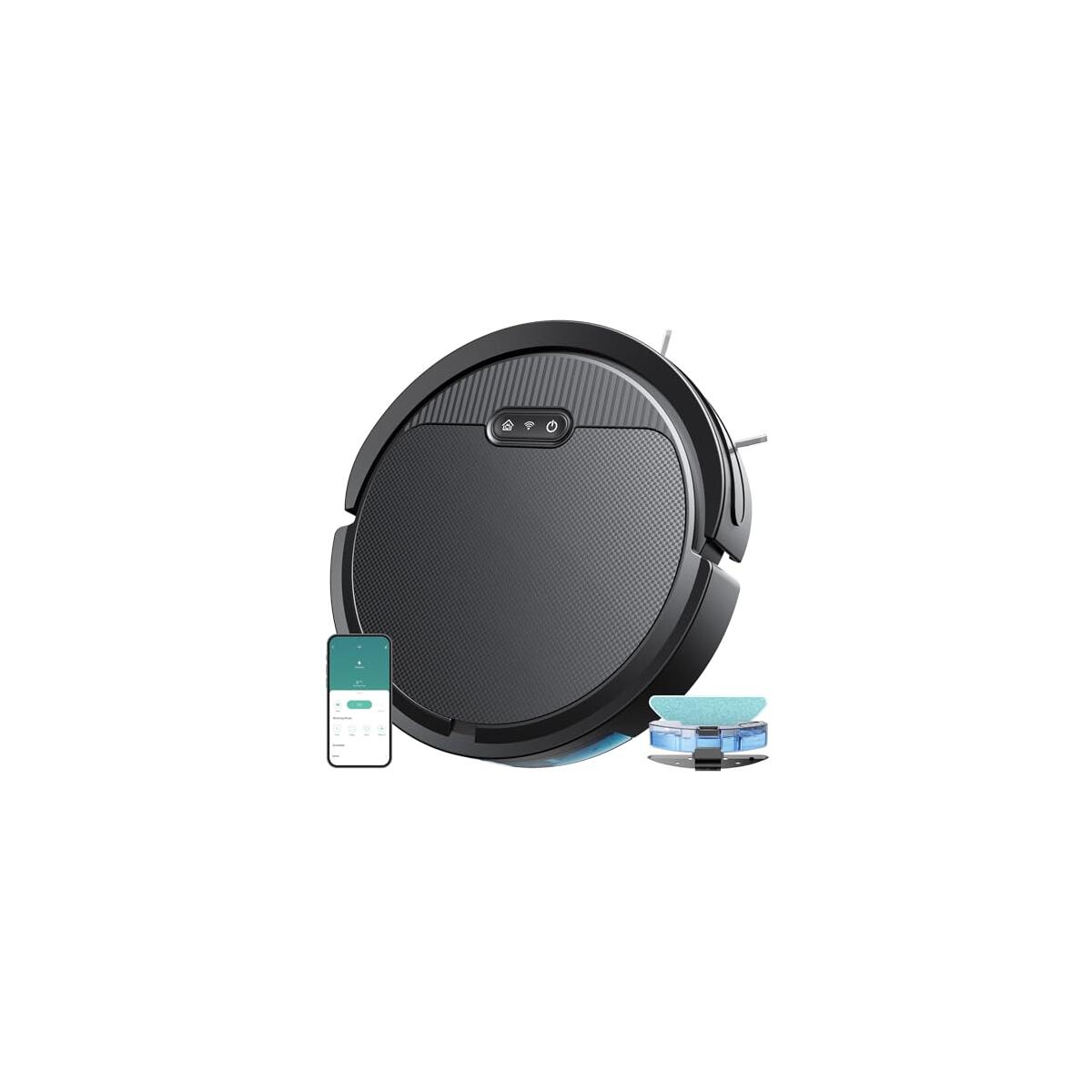 V3 Robot Vacuum and Mop Combo,Self-Charging,5000pa Strong Suction,WiFi/Alexa/App Control,3 in 1 Ultra-Slim Robotic Vacuum Cleaners for Hard Floors,Pet Hair and Low Pile Carpets
