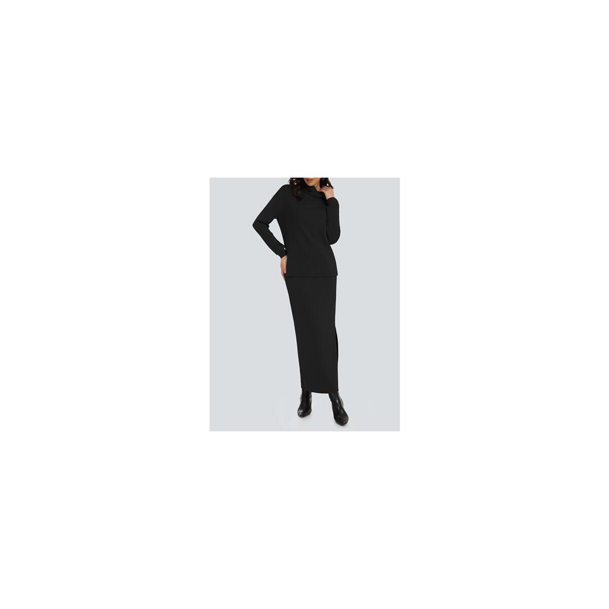 2 Piece Skirt Set Turtleneck Tops Coupon - RebateKey