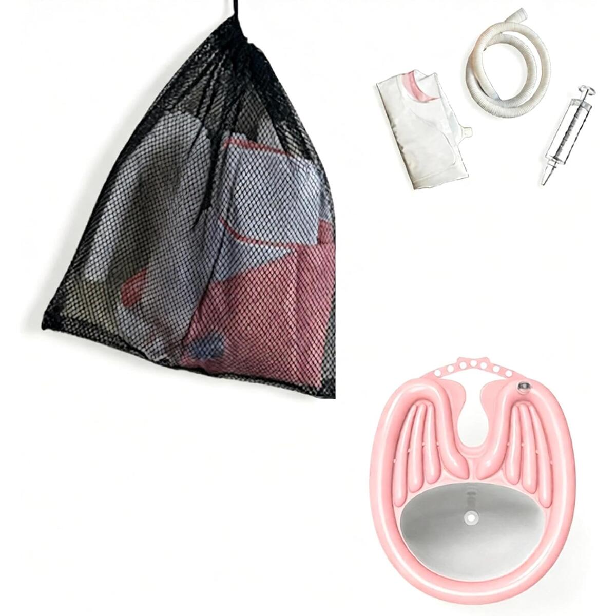 Inflatable Shampoo Basin with Drain Hose, Foldable