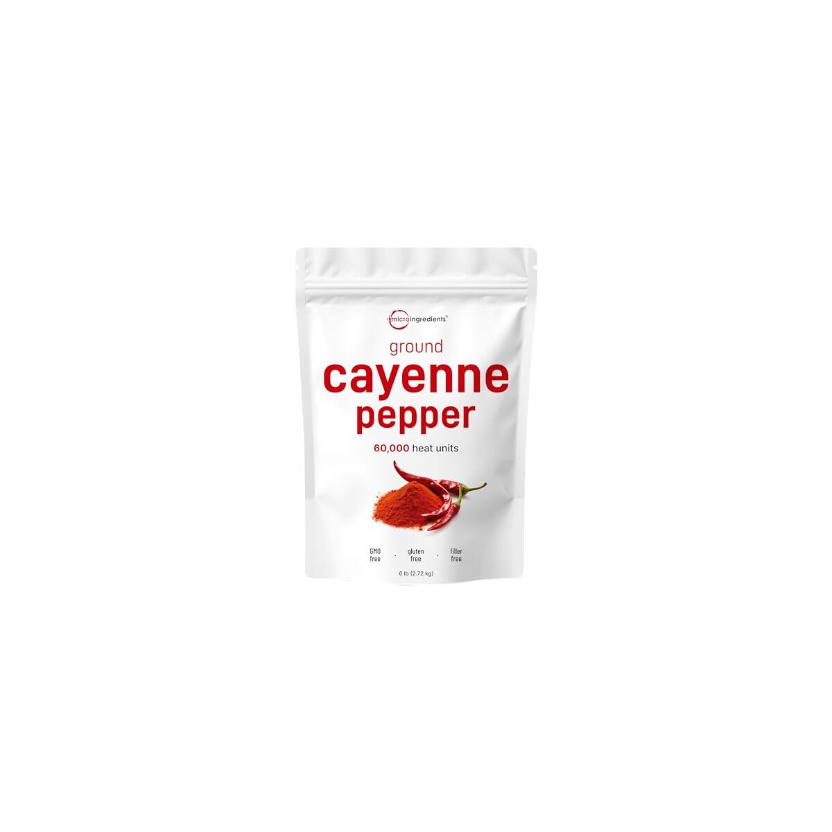 Ground Cayenne Pepper Powder, 6 lb (60,000 SHU) | Premium Source | Spicy Heat with Natural Bite | Great for Seasoning & Garden Wildlife Control | Additive Free, Non-GMO, Bulk Supply