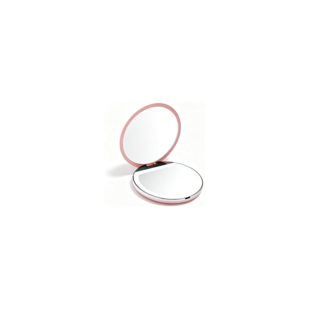 LED Lighted Makeup Mirror with 5X Magnification, Rechargeable