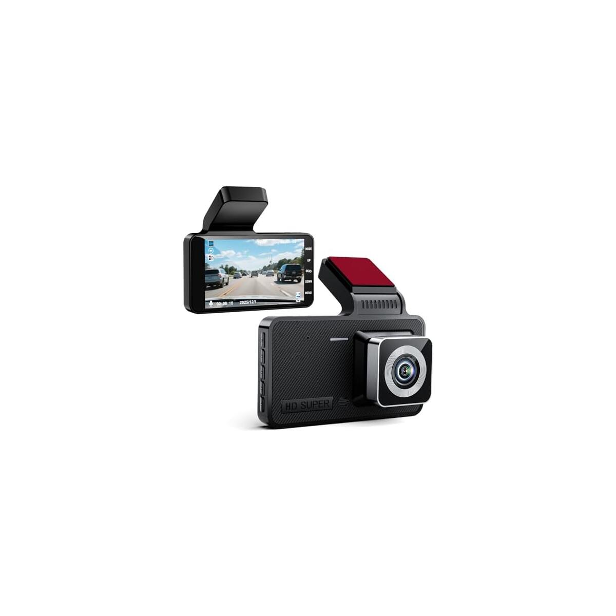 1080p HD 4-inch dashcam with Super Night Vision, 170&deg; Wide Angle, 24-Hour Video Recording, G-Sensor Parking Monitoring Loop Video Motion Detection Function