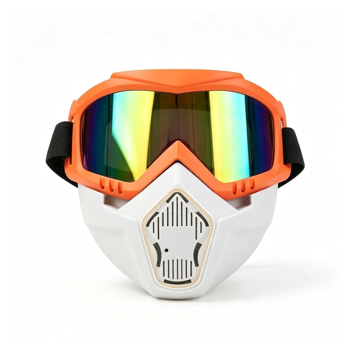 Full-Face Protective Mask with Detachable Goggles
