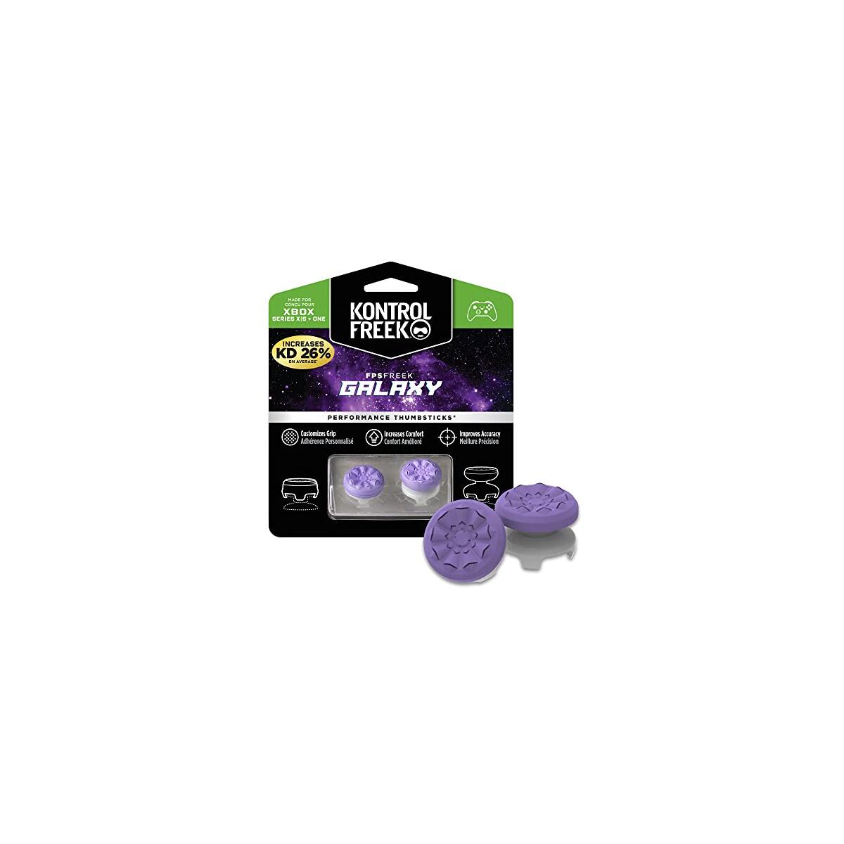 KontrolFreek FPS Freek Galaxy Purple for Xbox One and Xbox Series X Controller | 2 Performance Thumbsticks | 1 High-Rise, 1 Mid-Rise | Purple