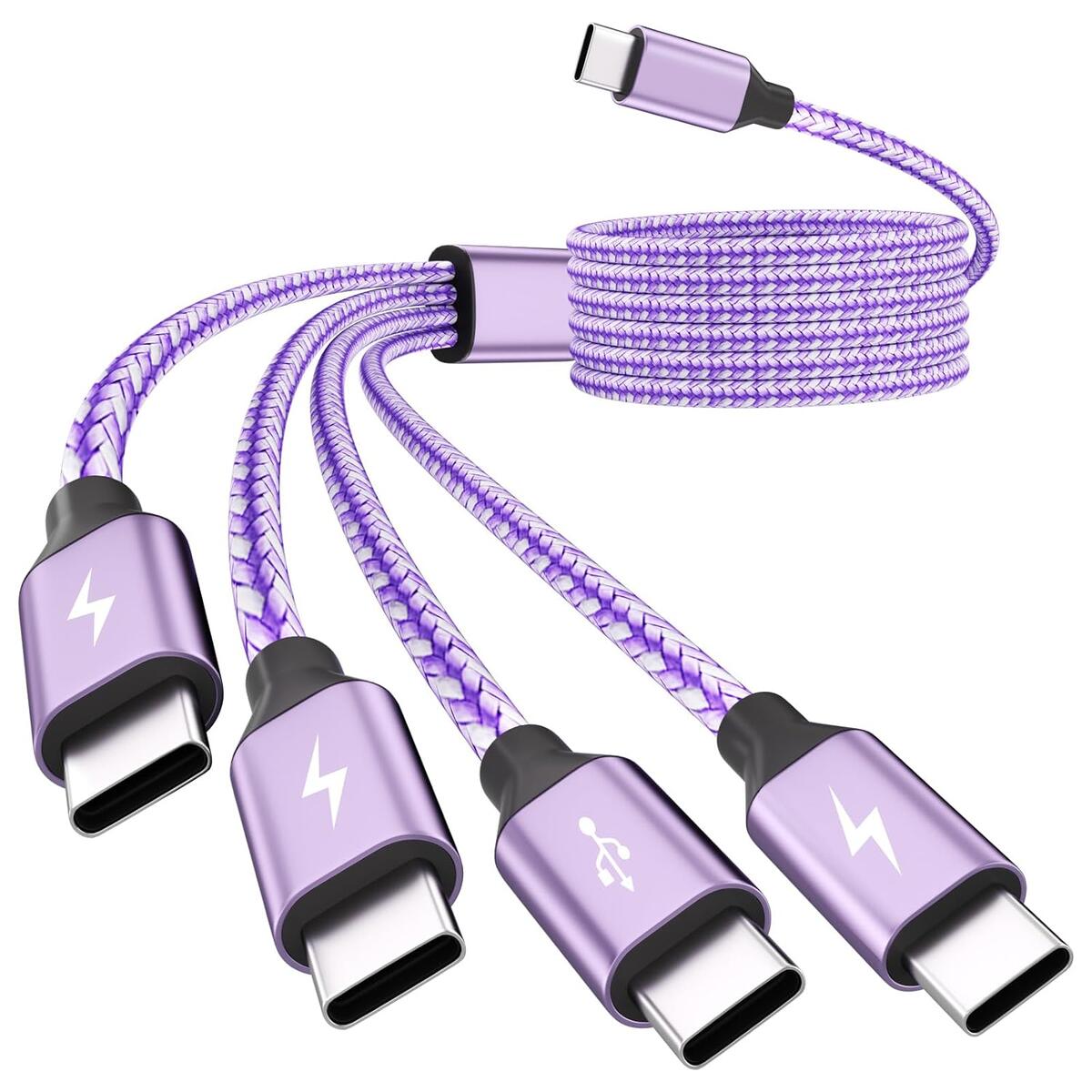 Upgrade 4 in 1 Multi Charging Cable, USB C to USB C Cable with 4 X Type-C