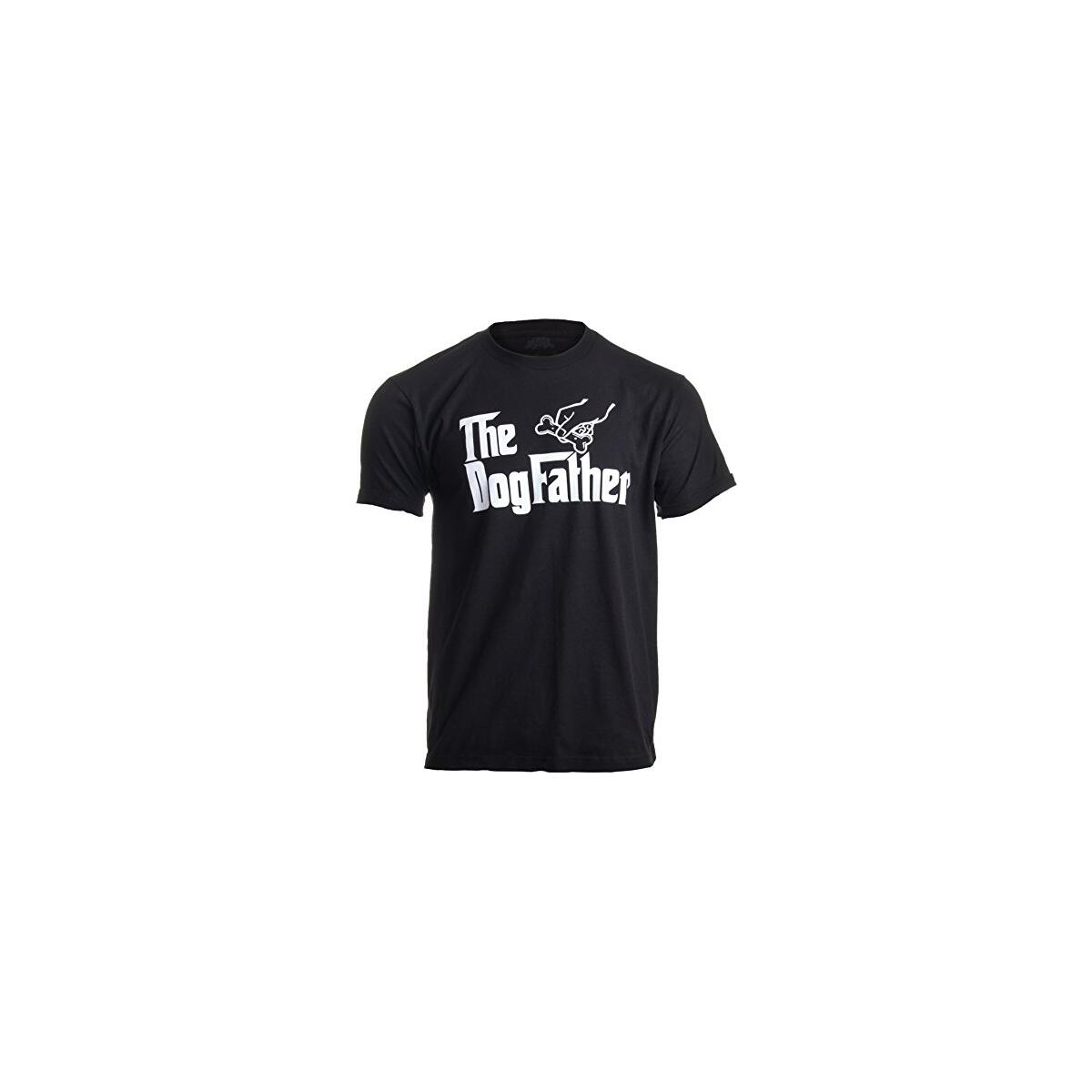 The Dogfather - Funny, Cute Dog Father Dad Owner Pet Doggo Pup Fun Humor T-Shirt-(Adult,M)