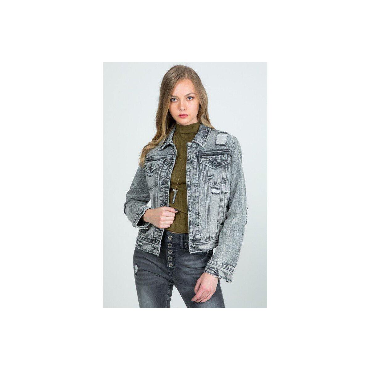 Distressed Gray Denim Jacket Coupons - RebateKey