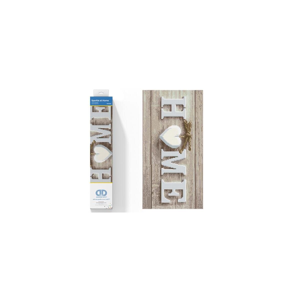 DIAMOND DOTZ Sparkle at Home Word Diamond Painting Kits for Adults - Diamond Art Kits a Relaxing Creative Craft Kit with Dotz Gems 11"x21"