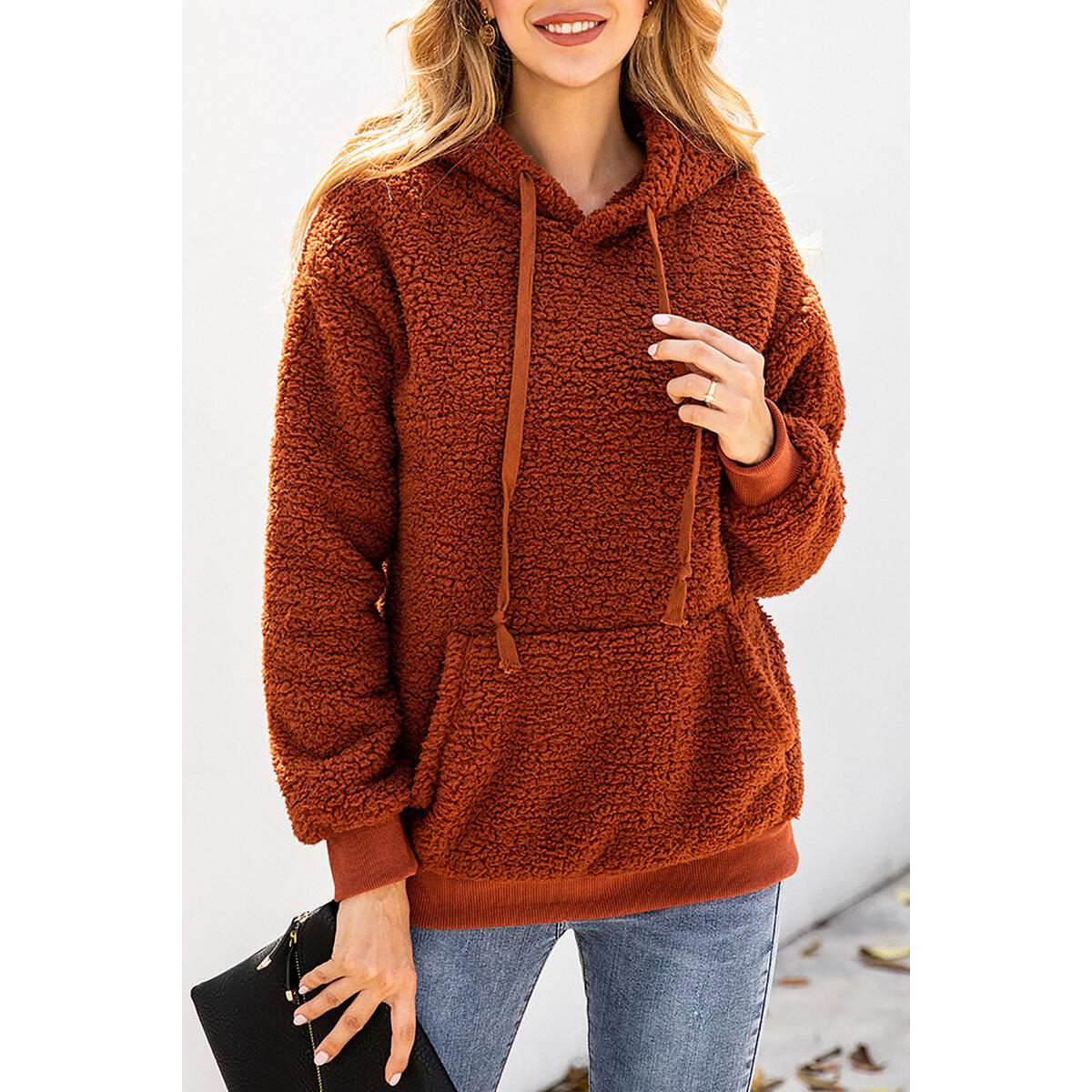 fuzzy sweatshirt jacket